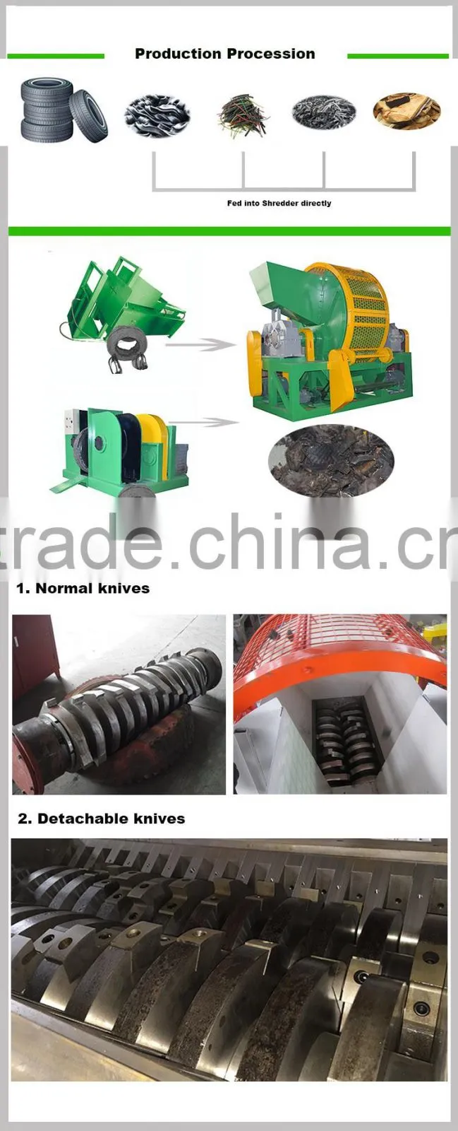 top quality waste tyre crusher with great price