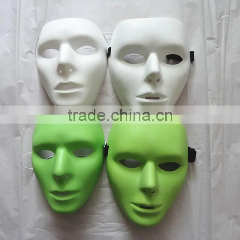 PVC Plastic Jabbawockeez Hiphop White Dance Face Mask for Dance False Face Mask