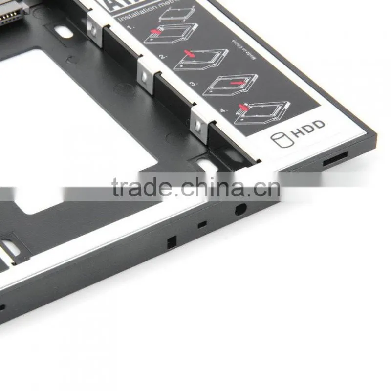 Latest Hard Disk Case High quality 9.5mm Universal SATA 2nd HDD SSD Hard Drive Caddy for CD/DVD-ROM Optical