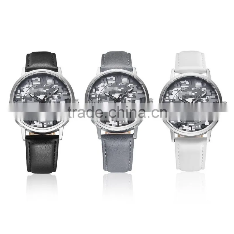 vogue camouflage mil men's business watch quartz stainless steel watch