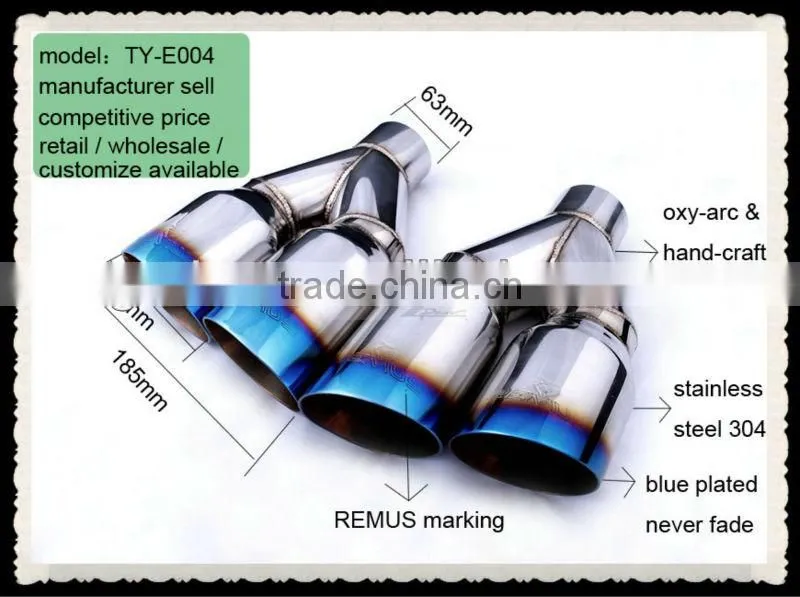 auto Exhaust muffler tail
