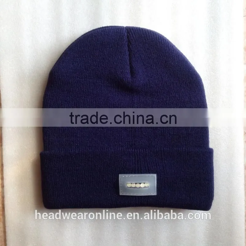 Good Quality Custom Color Led light Beanie Hats