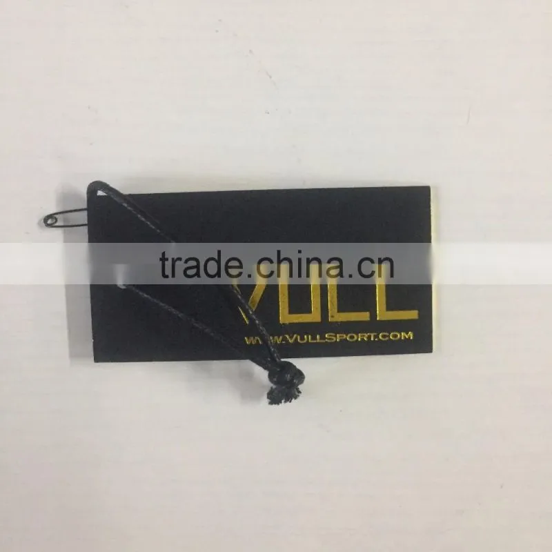 2016 Custom gold stamping thick hang tags with excellent quality