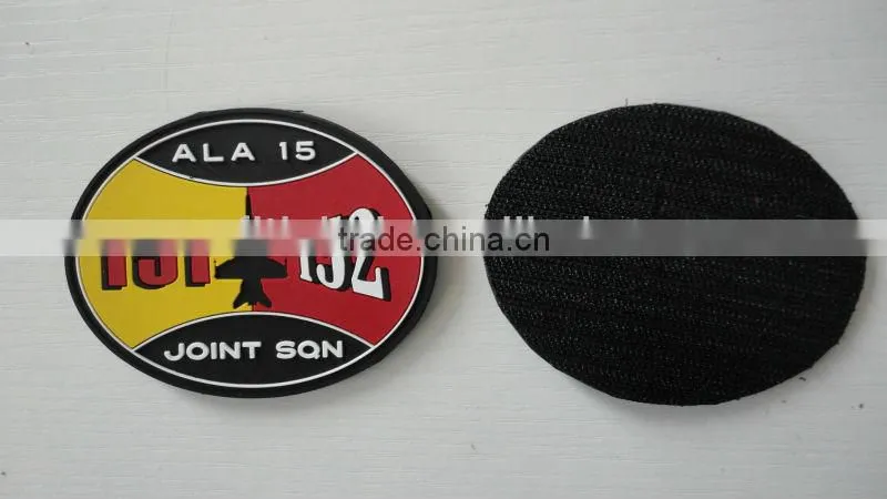 China supplier low price environmental soft custom 3d embossed pvc rubber patch