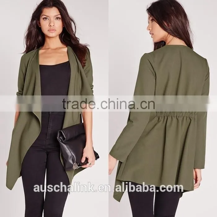 outdoor women cheap khaki thin outer layer waterfall jacket
