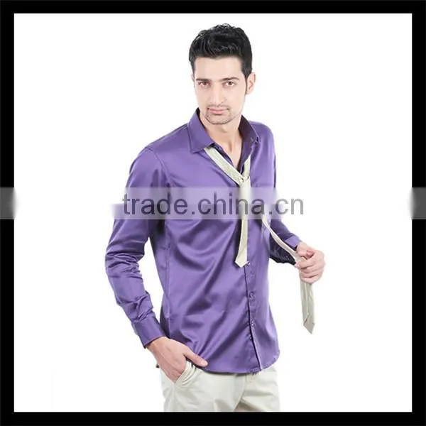 new model good price custom-made satin mens fancy shirt