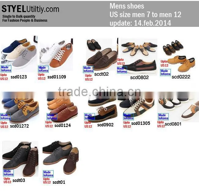 2014 s/s mens casual sneakers loafer oxford US12 Made in korea