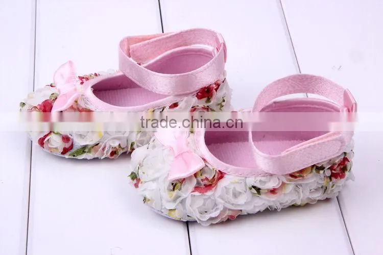 2014 new baby product girls lace flower cotton infant baby shoe newborn lace baby shoes for girls