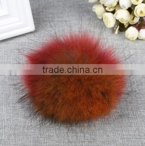 factory supply 100% Real Raccoon Fur Pompoms luxurious fur balls Genuine Fur Pom Pom for Bag Hats Cap Scarf Gloves Attached the