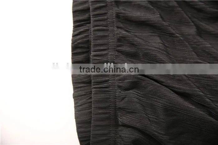 stripped high waist style elastic fashion women turkish long skirts with decoration