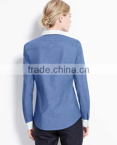 long sleeves pintuck formal shirt for women
