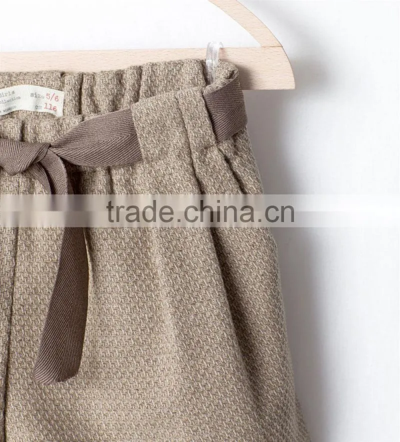 fashional girls short pants with belt
