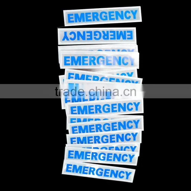high light Reflective safety jackets patch OEM clothing reflective PU leather badge