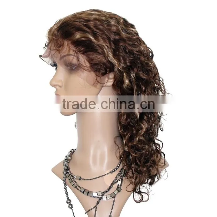 Wholesale Elastic Band Curly Wave Human Hair Wigs for Black Women