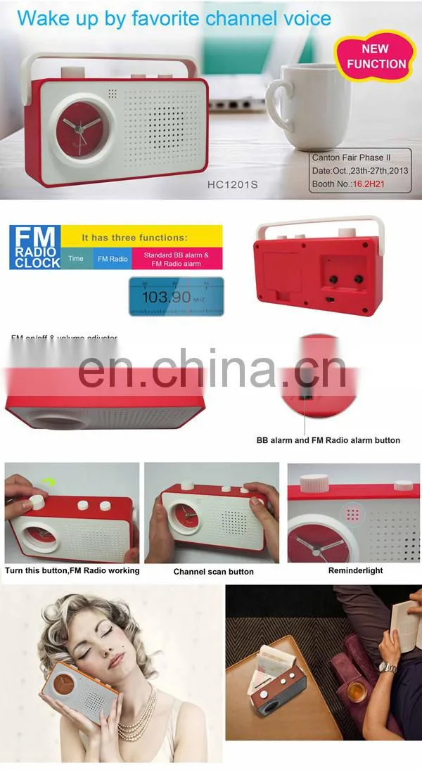 recordable alarm clock voice recorder with colorful alarm clock design