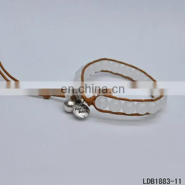 Handmade sport friendship leather wrap bracelet