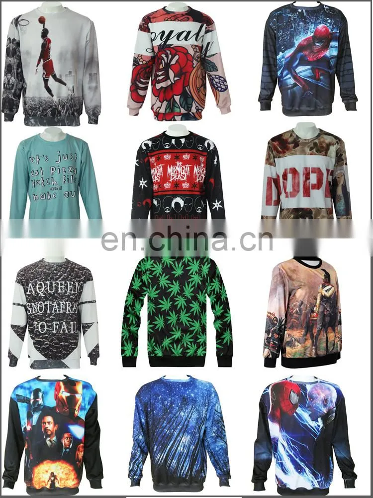 Sublimated mens/women's cashmere sweater/christmas pullover sweater