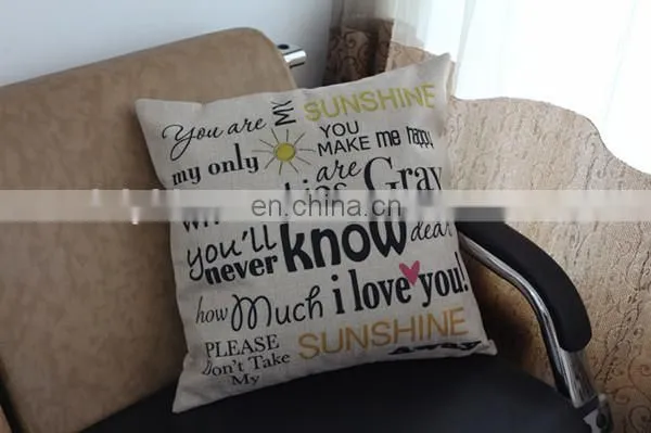 Handmade custom cheap throw sofa chair cushion cover 50x50 fashion digital decorative linen pillow cover