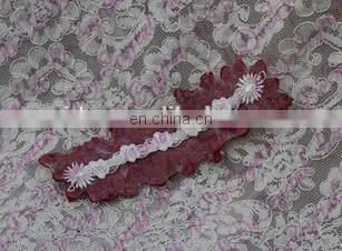 Aidocrystal Red wedding hair piece bridal headpiece handmade rhinestone lace indian flower accessories