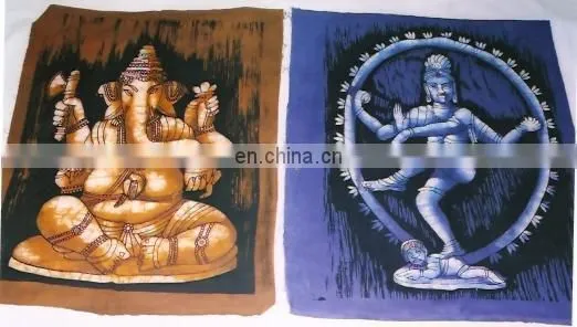 batik printed INDIAN GODS PRINTED WALL HANGINGS