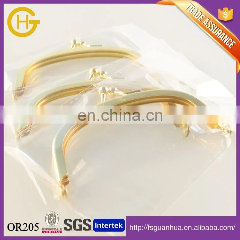 Colored gold finish metal frame for wallet