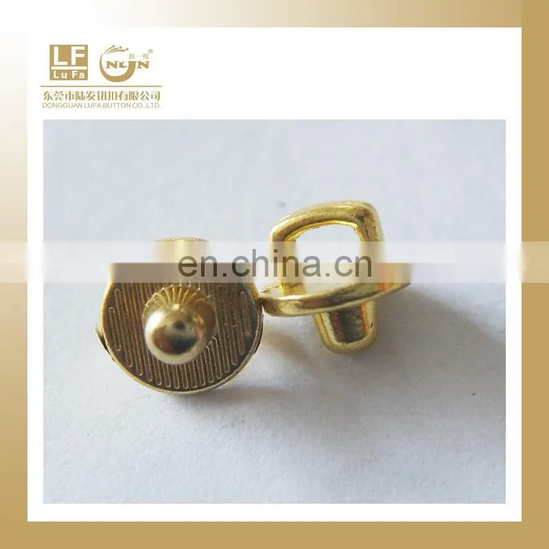 one hole sewing button in golden color