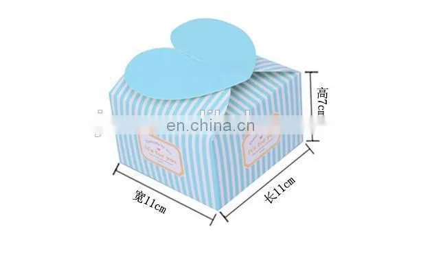 2015 heart shape foldable sweet paper packaging box for chocolate