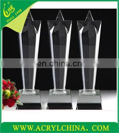 Small Floral Heart Shaped Desktop Acrylic Trophy Crystal Trophy Acrylic Award