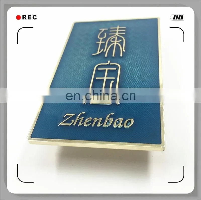 Metal sign sticker labels with company name
