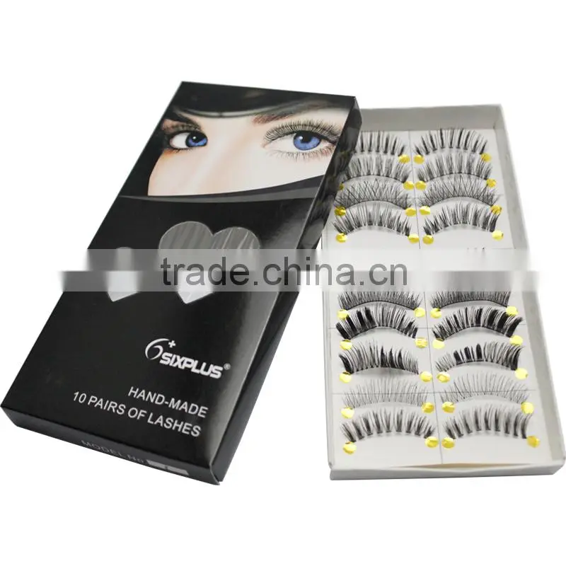 100% Humen hair false eyelashes private label false eyelashes false eyelashes box