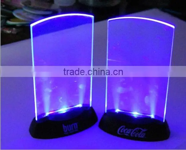 Clear acrylic tabletop menu holder