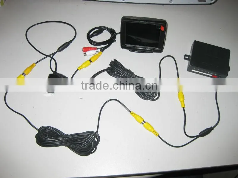 TFT006-4S Rearviem Parking Sensor Full Kit Camera TFT-4S 4.3'' inch Monitor Rear-view video parking sensor system