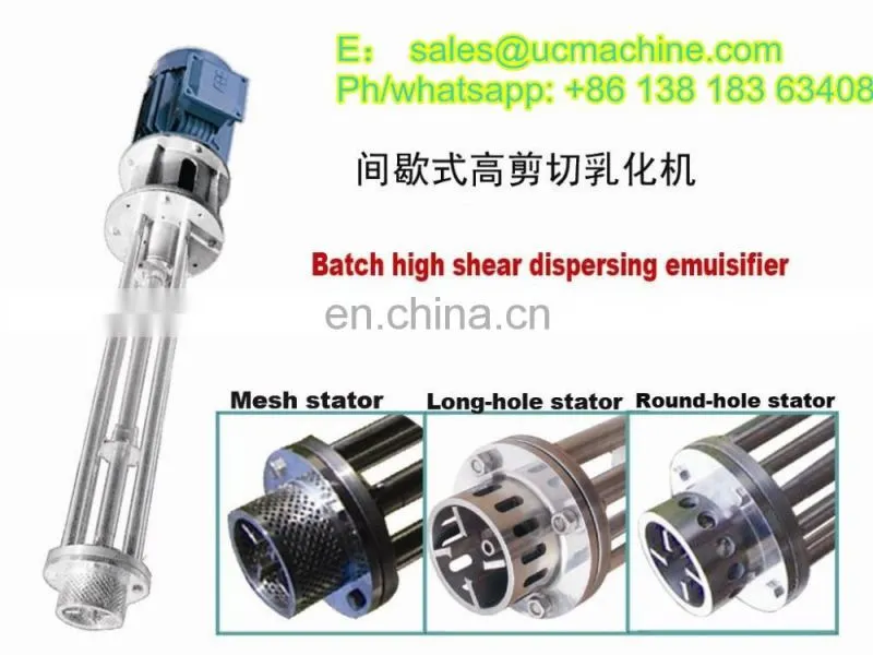 mixing disperser emulsify homogenizer silverson high shear mixer