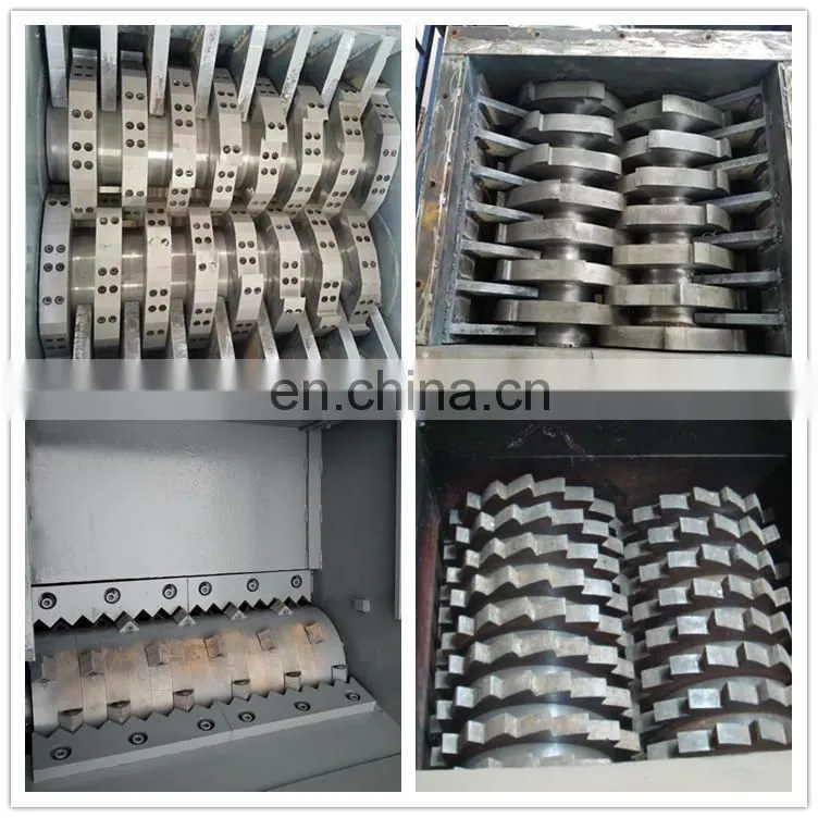 metal chips car tire double shaft dual spindle shredder factory