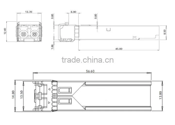 2.5G BIDI TX1310RX 1550nm 20KM SFP Transceiver