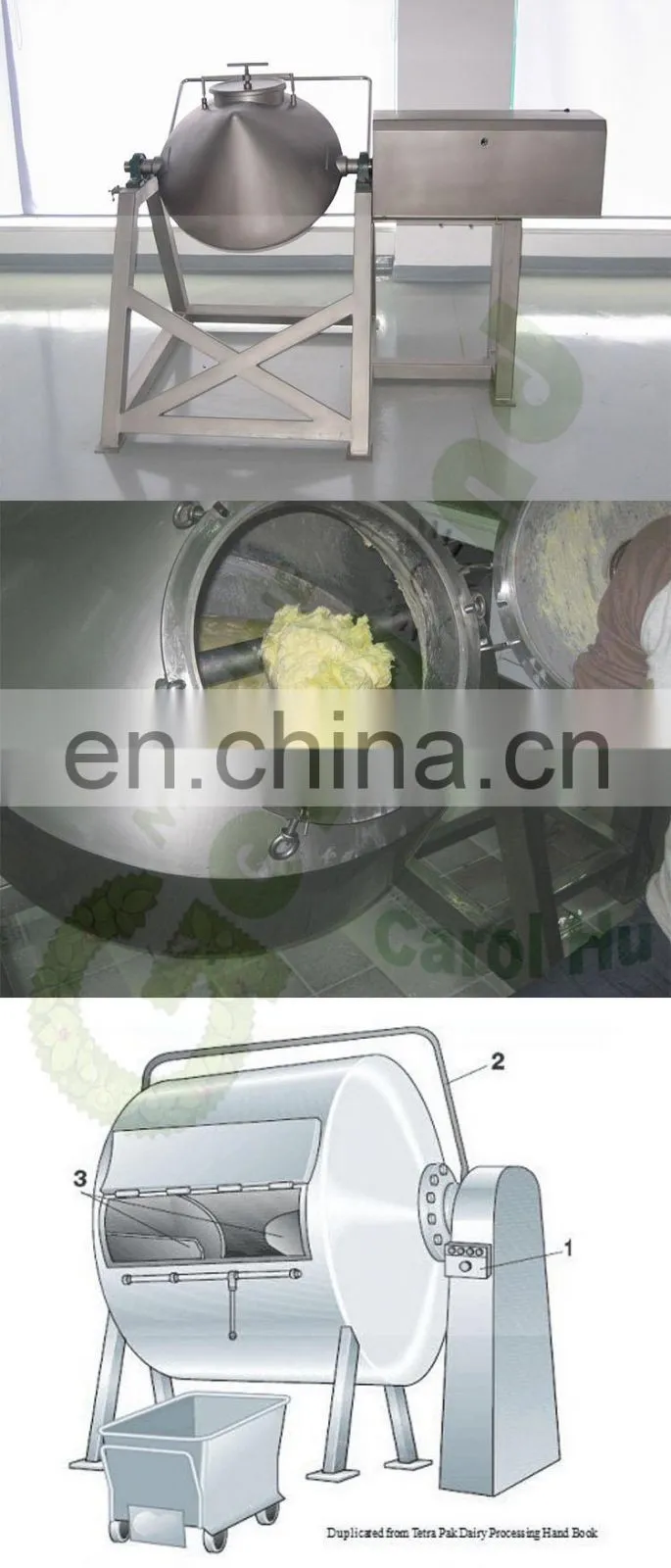 GYC 500L 1000L 1500L electric milk butter churning machine