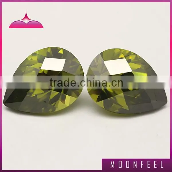 Peridot Pear Shape cz jewelry