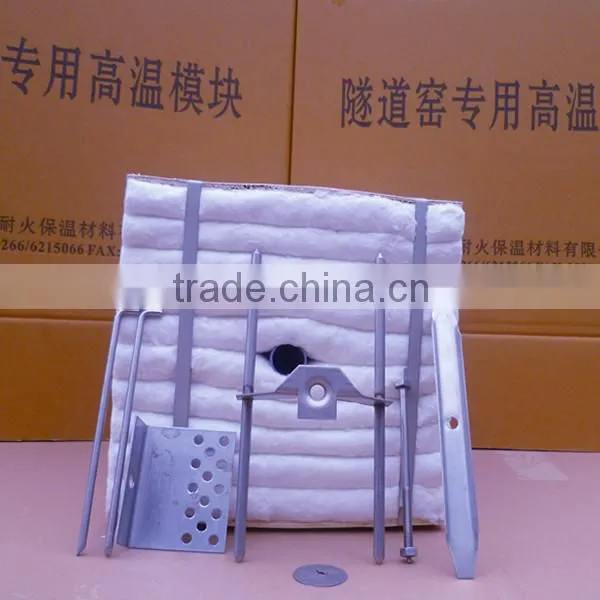 iron industry heat insulation ceramic fiber module lightweight ceramic fiber module 190K refractory furnace module