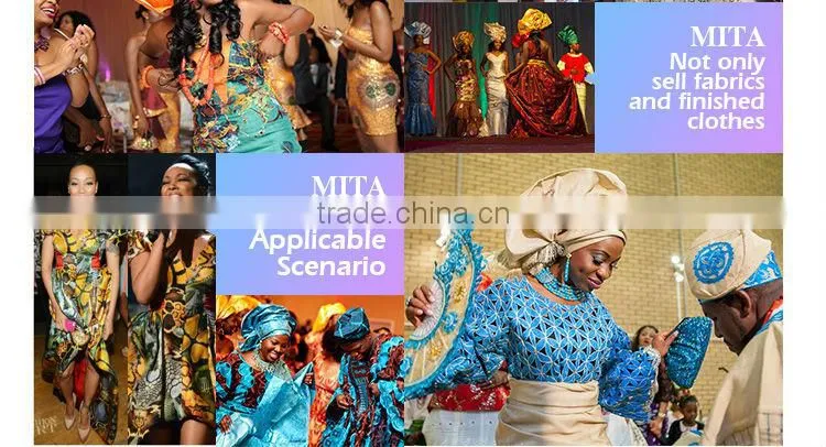 Mitaloo 2015 New Stock Nigerian George Lace With Sequins And Embroidery In Apparel MGP0036
