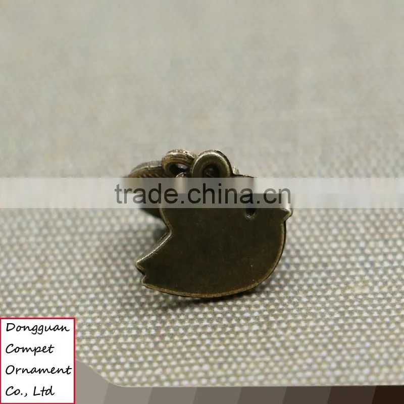Manufacture selling ancient bronze zinc alloy diy birds pendant