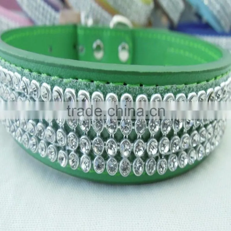 Manufacturer supply diamond type leather pet collar fashion decoration dog collar