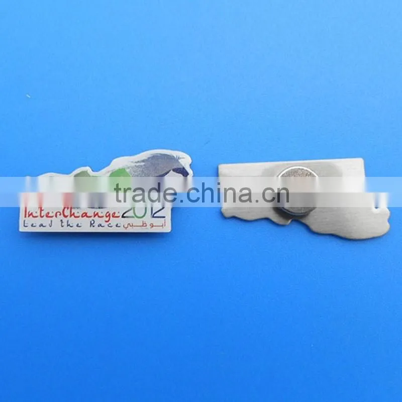 logo silk printing metal badges for promotional gifts