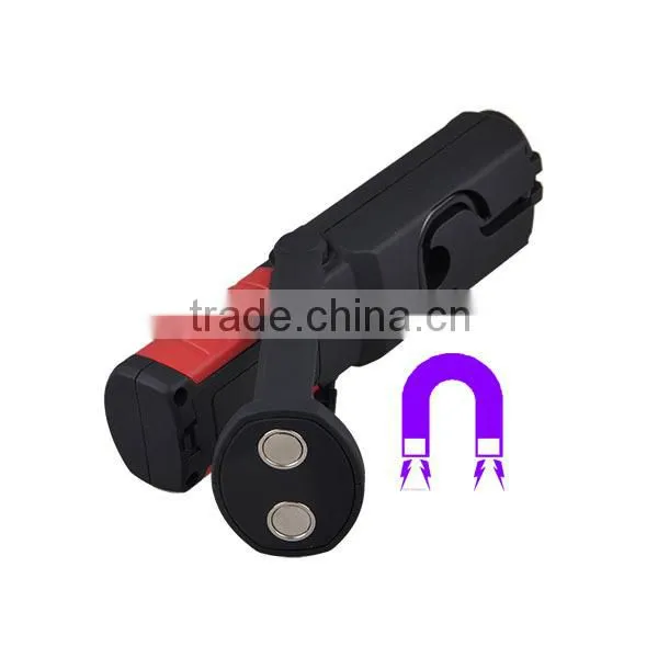 New Plastic Material Magnet AAA Battery Portable LED Work Light with Hook