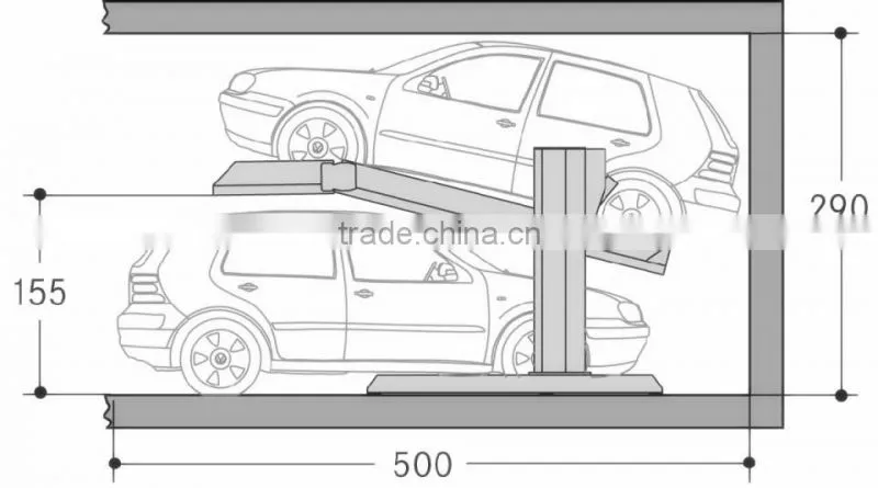 two layers Car Lift parking
