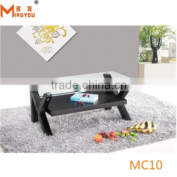wood and glass coffee table