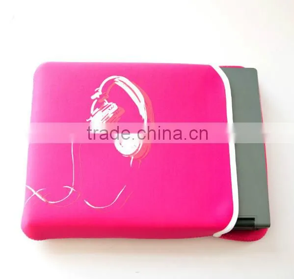 2015 newest colorful neoprene case with Portable belt, notebook case, for SBR tablet case,
