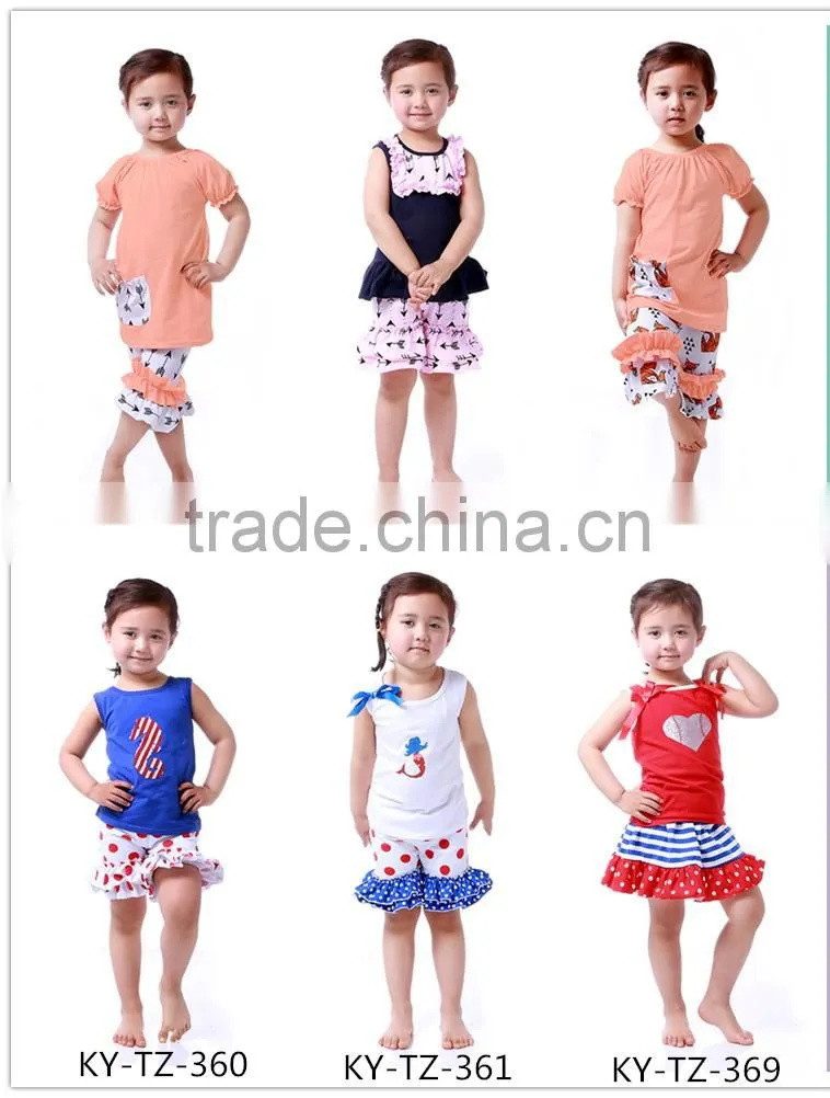 2016 new baby girl matching outfits 4th of July baby girls outfits