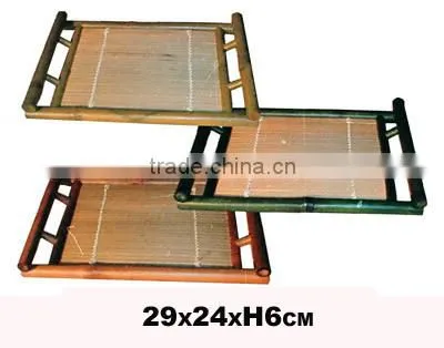 bamboo tray with handles