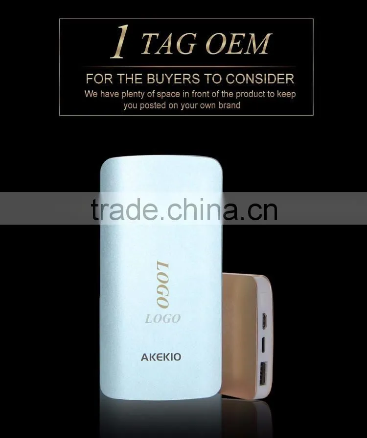 2016 larger capacity mobile power bank 6000mah powerbank charger with LED display