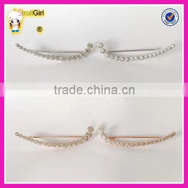 Wholesale gold plating square earrings, women square ear jacket, minimalist ear cuff